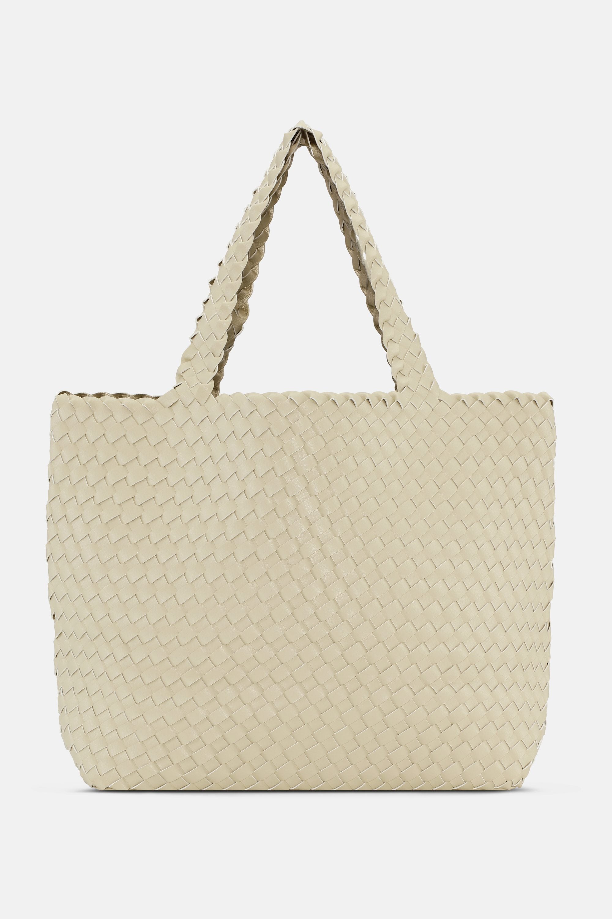 Tote Bag Geflochten - Ivory Platin